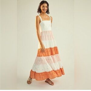 HUTCH ANTHROPOLOGIE Alston Eyelet Maxi Dress New With Tags